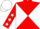 RED & WHITE DIABOLO, red sleeves, white stars, white cap