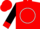 Red, white 'ff' in circle frame, red cuffs on black sleeves, red cap