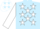 Light blue, white stars, and white sleeves