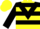Yellow, black ''g'', black triangular panel, black hoops and cuffs on sleeves, yellow cap