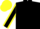 Black and yellow diablo, black sleeves, yellow seams, yellow cap