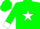Green, white star, white star on cuffs, green cap