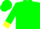 Green, yellow 'jl' in horseshoe, yellow cuffs