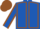 royal Blue, Brown Seams, royal Blue Arms, Brown Seams, Brown Cap