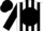 White, white pegasus on black ball, black stripes on sleeves, black cap