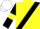 YELLOW, BLACK sash, BLACK sleeves, YELLOW armlets, WHITE cap