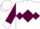 White, white 'sc' on maroon diamond, maroon diamond hoop, white cuffs on maroon sleeves, white cap
