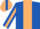 Royal blue, beige stripe