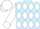 Light blue, white 'at', white diamonds and cuffs on sleeves, white cap