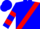 Blue, red sash, hooped sleeves, blue cap