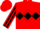 Red, black diamond belt, black diamond stripe on slvs