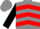 Grey, red chevrons, black 'a', black sleeves, grey cap