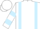 White, light blue braces, light blue bars on slvs