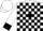 White, black blocks, black stripe and cuffs