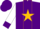 Purple, 'c' on gold star, white sleeves, gold star stripe, purple cuffs