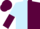 LIGHT BLUE and MAROON (halved), halved sleeves, MAROON cap
