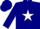 Navy blue, 'jh' on white star, white sleeve bands