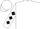 White, black spot, black diamonds on sleeves, white cap