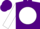 Purple, barn emblem in white ball, orange hoops on white sleeves, orange and purple cap