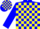 Blue, neon yellow blocks, blue sleeves