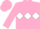 Pink, white diamond hoop