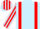 Light Blue, Red braces, striped sleeves and cap