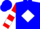 Blue, white diamond, red jt, white bars on slvs