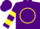 Purple, yellow 'a & t' in yellow circle, yellow bars on slvs