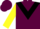 Maroon, yellow apa, black chevron on yellow slvs