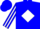Navy, 'h' on lt blue diamond, lt blue and white diamond stripe on sleeves