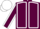 Maroon, white seams, maroon, white seams sleeves, white cap