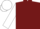 Burgundy, white stars, burgundy stars on white sleeves, white cap