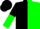 Black and Green Halves