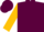Maroon , gold circled 'm' and sleeves, maroon cap