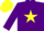 Purple,yellow star,purple and yellow cap