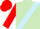 Light green, light blue sash, red sleeves and cap