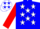 Blue, white stars, red t n , white and red slvs