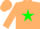 Tan, green star