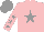 Pink, grey star, pink sleeves, grey stars and cap