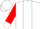White, red 'hld, white horseshoe stripe and cuffs on red sleeves
