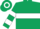 Hunter green, white hoop