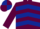 Maroon, dark blue chevrons, quartered cap