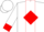 White, red diamond frame, red diamond stripe and cuffs