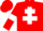 Red body, white cross of lorraine, red arms, white armlets, red cap