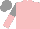 Pink, grey and pink halved sleeves, grey cap