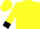 Yellow, black horseshoe, black cuffs