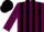 Garnet body, black striped, garnet arms, black striped, black cap