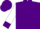 Purple, white stripe on back, purple cuffs on white sleeves