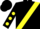 Black, yellow sash, yellow dots on slvs