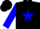 Black, blue star on slvs